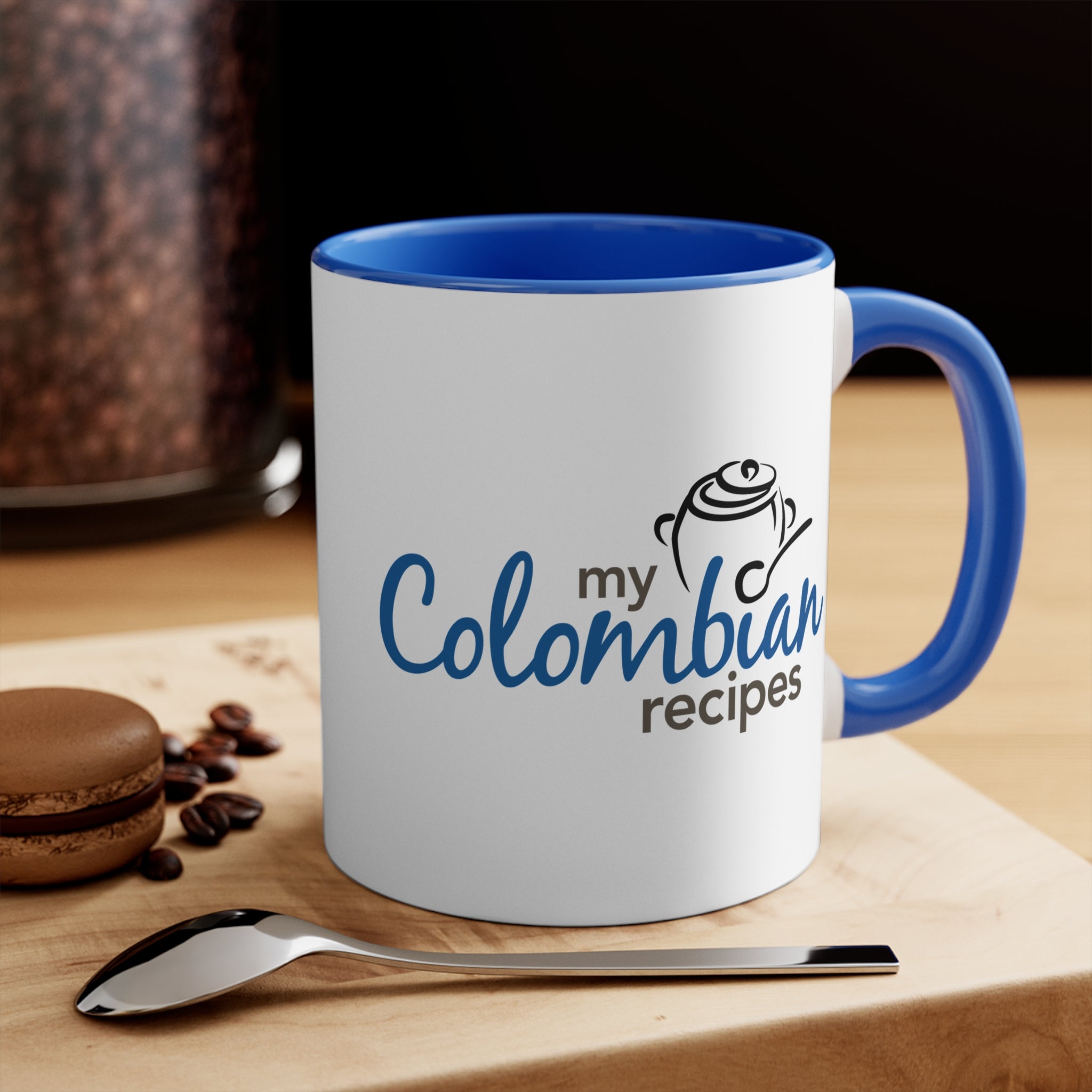 'My Colombian Recipes' Mug — 11oz Coffee Cup for Home Cooks & Food Lovers