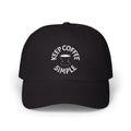 'Keep Coffee Simple' Cap — Emroidered Cotton Baseball Hat - Dark Colors